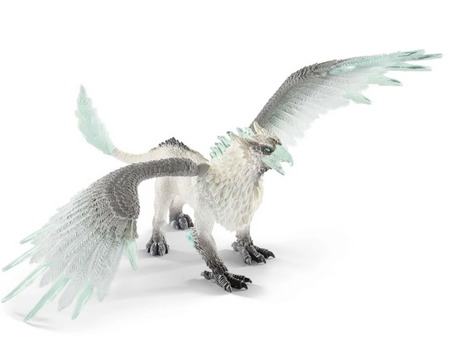 Ice Griffin figure with icy wings, sharp claws, and beak, ready to defend in daring adventures for ages 7 and up.