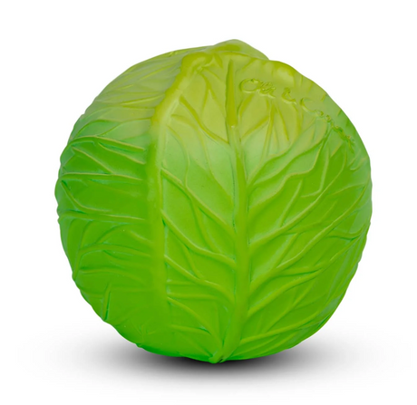 Baby Ball | Col Verde Cabbage sensory ball shaped like a green cabbage, made of natural rubber for safe play and teething.