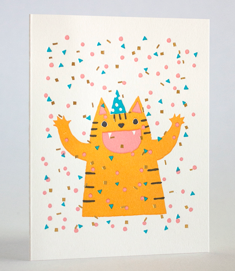 Confetti Cat Card