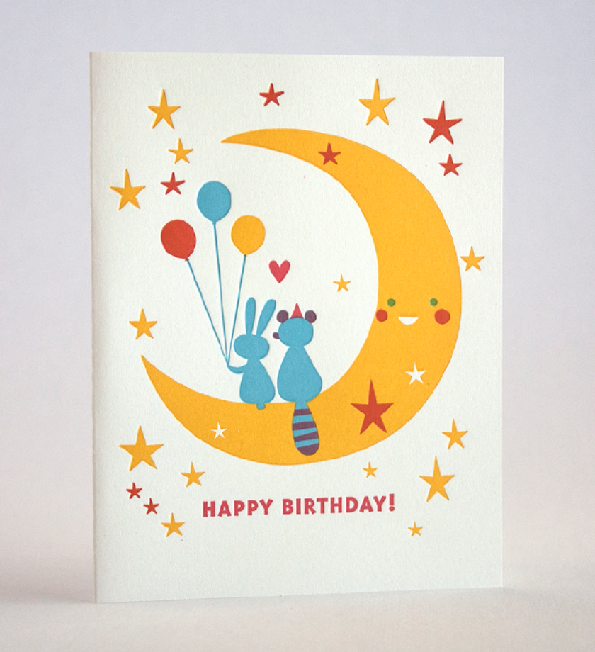 Moon Birthday Card