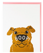 BOOP! Dog Card featuring a friendly illustrated dog with "BOOP!" text, letterpress printed on eco-friendly paper.