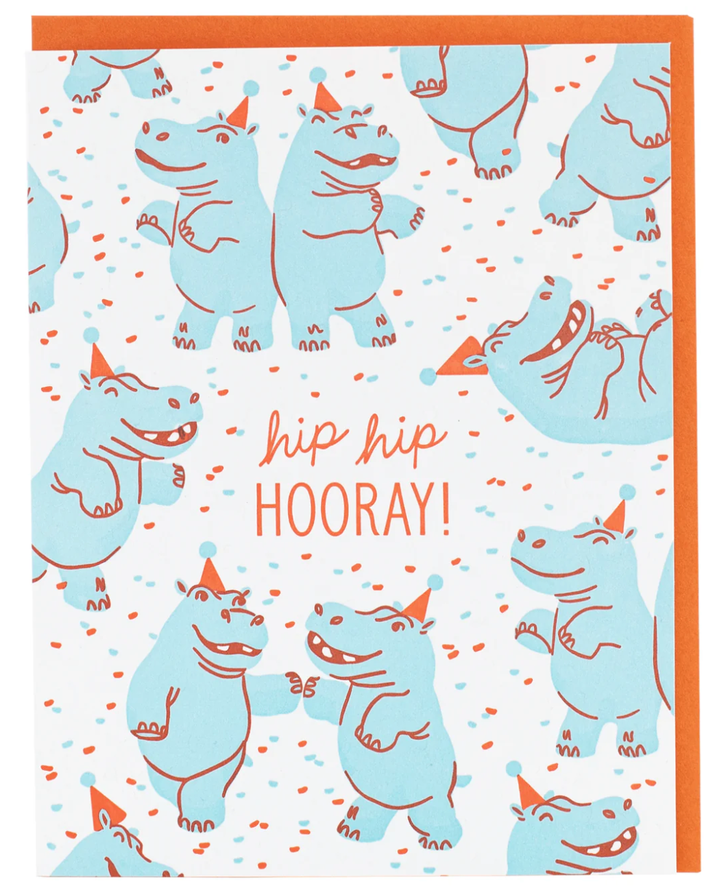 Hippo Dance Party Birthday Card