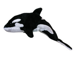 Orca Finger Puppet showing a soft black and white orca whale design for imaginative play and learning.