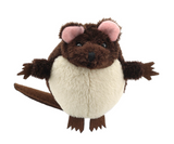 Brown plush Mouse Brown FIP finger puppet with soft texture, perfect for storytelling and nursery rhymes for ages 12 months and up.