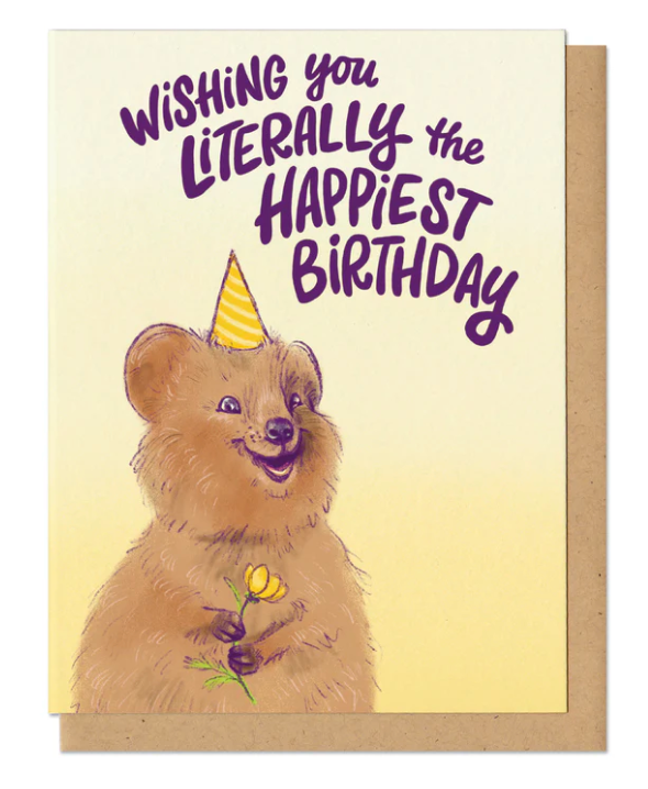 Literally Happiest Birthday Quokka Card