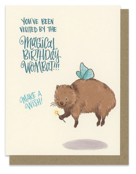 Magical Birthday Wombat Card