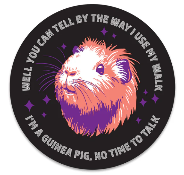 Stayin' Alive Guinea Pig Sticker