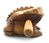 Wooden Croaking Frog | 4in Natural