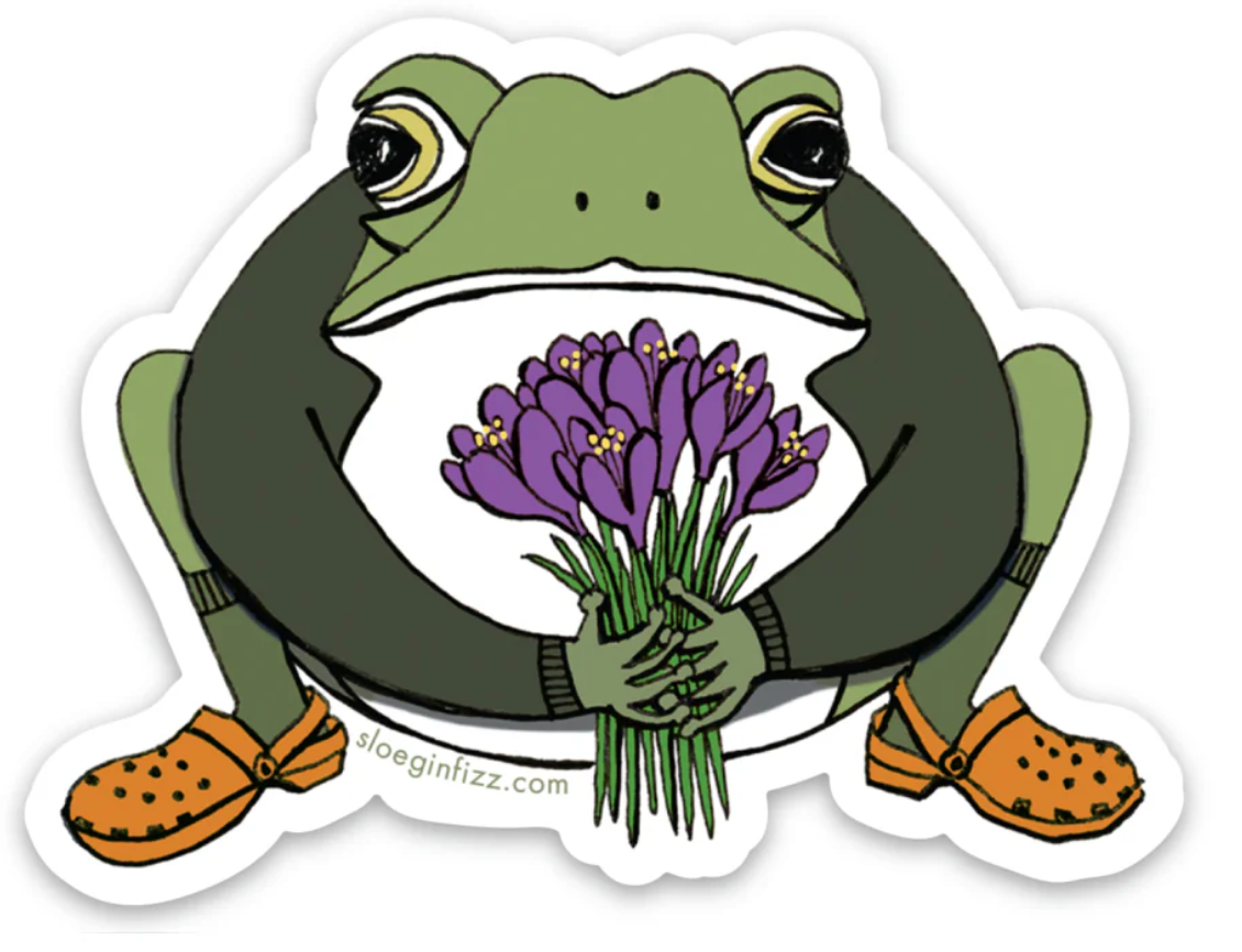 Toad with CROAKus Sticker