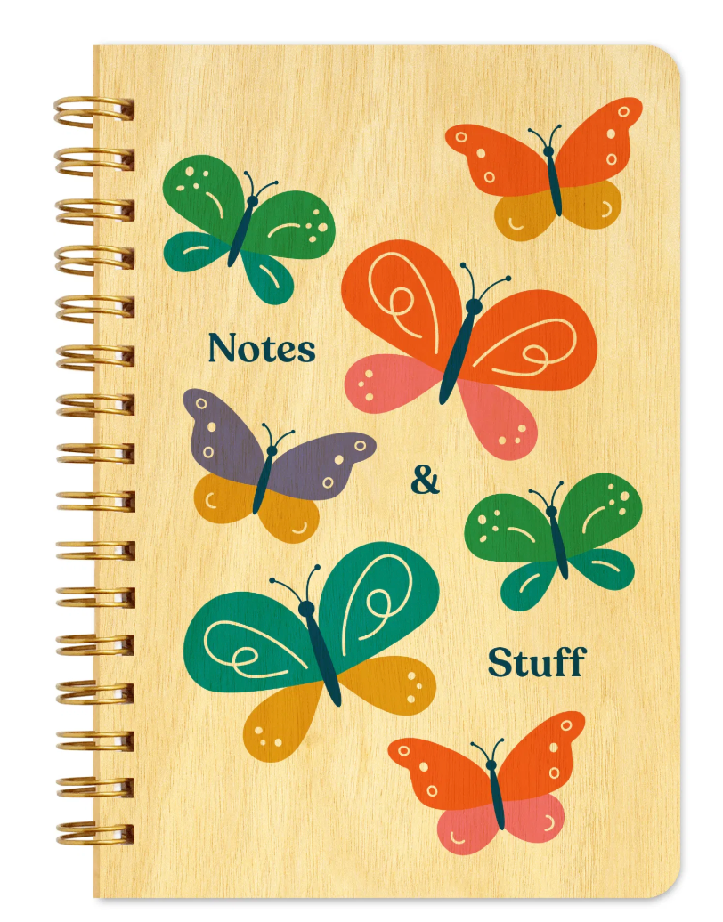 Tree House Notebook Wood Notebook | Butterfly Notes – Treehouse Toys