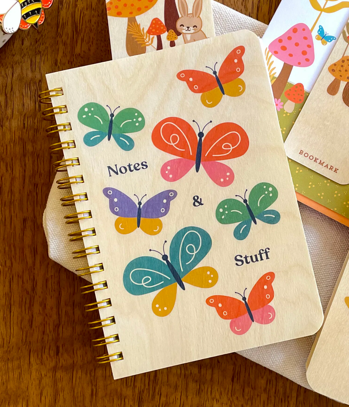 Tree House Notebook Wood Notebook | Butterfly Notes – Treehouse Toys