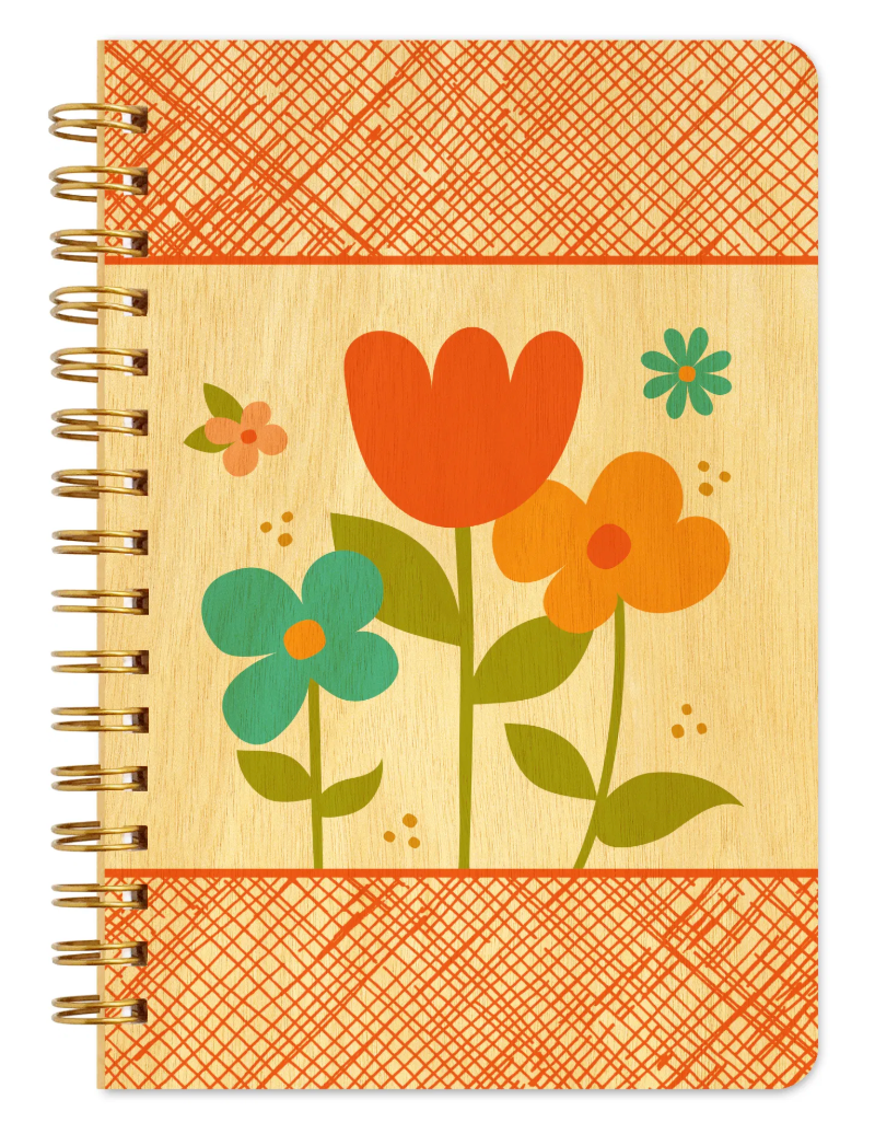 Wood Notebook | Flowers