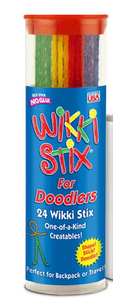 Wikki Stix for Doodlers 24 colorful, reusable, no-glue sticks in a portable container for creative 3-D designs.