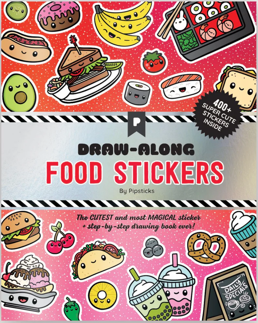 Draw-Along Food Sticker Book