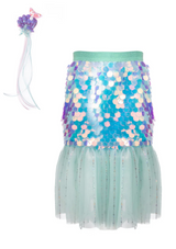 Bling Bling Mermaid Skirt & Hairclip | Mint