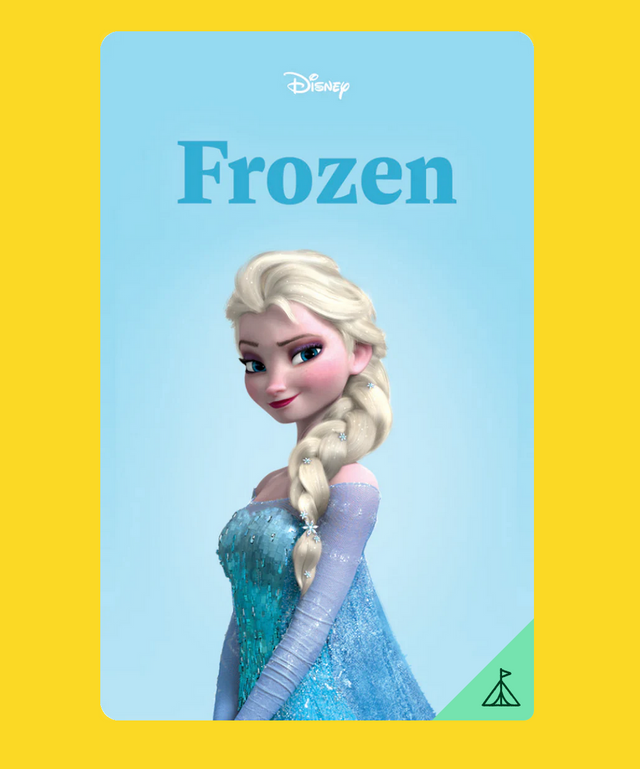 Yoto | Disney Classics: Frozen featuring Elsa in her icy blue dress against a light blue background