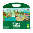 Magna Carry | Dino World featuring dinosaur characters, erupting volcano, waterfall, and prehistoric play scene for kids ages 3-6.