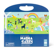 Magna Carry | Unicorn Kingdom foldable magnetic play scene with colorful unicorns, rainbow, castle, and enchanted landscape.