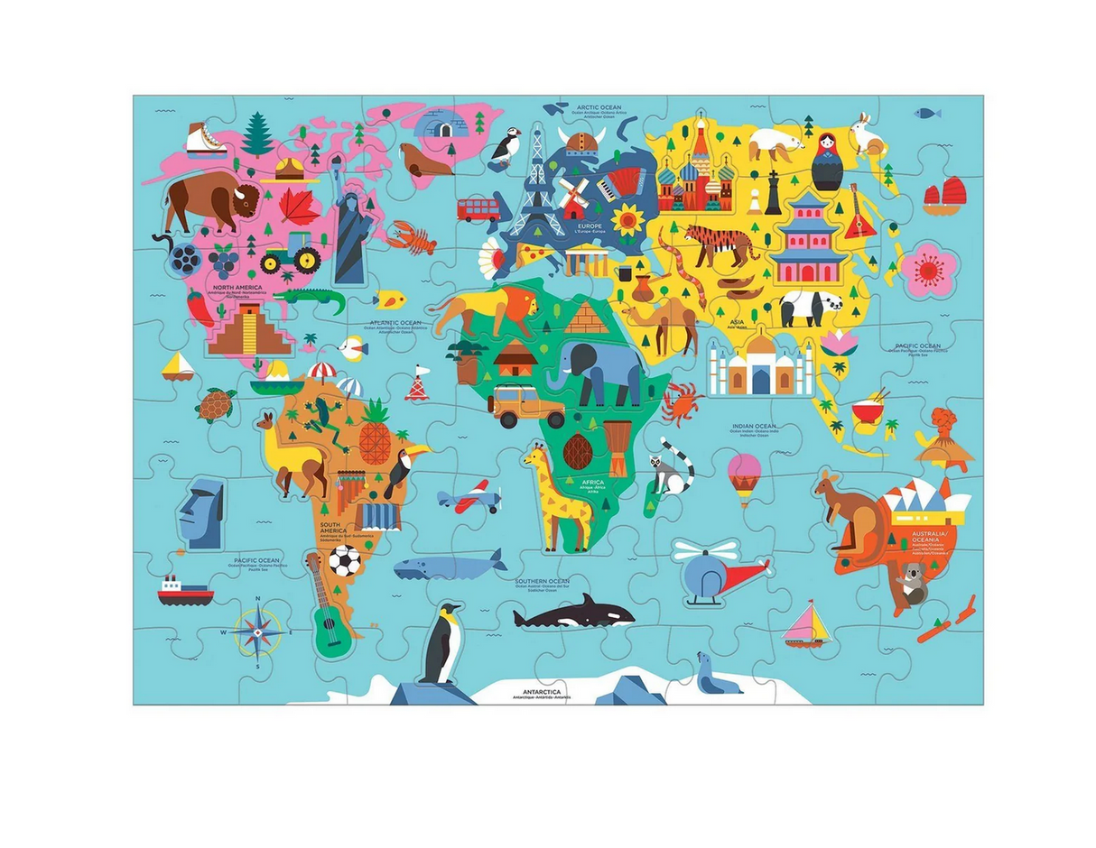 78pc Map of the World Puzzle