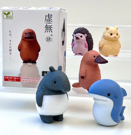 Kyomu Void Vol 4 Blind Box featuring cute and quirky void animal figures in playful poses with blank stares.