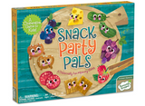 Snack Party Pals board game box featuring cute snack characters for a fun cooperative memory game for kids.