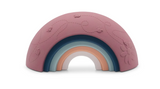 Over the Rainbow | Earth garden-themed silicone stacking rainbow arches with textured floral and insect patterns.
