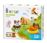 Hey Clay Dog Buddies set with colorful air-dry clay to sculpt six playful dog characters for ages 3 to 99.