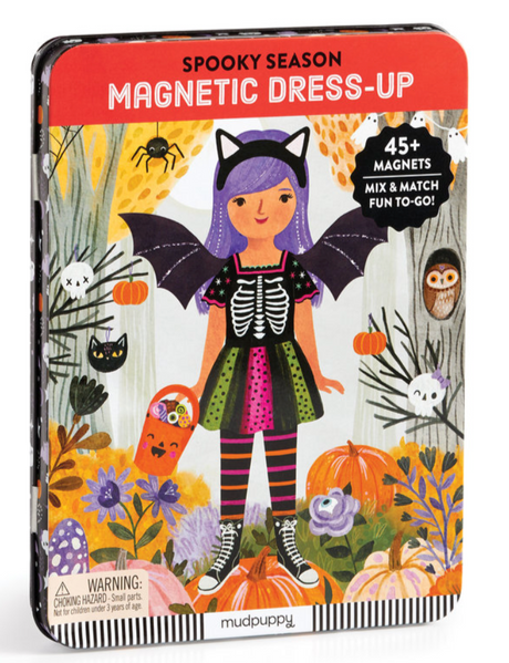 Spooky Season Magnetic Dress Up with 45+ magnets, mix and match Halloween costumes, fun for kids 4 and up.