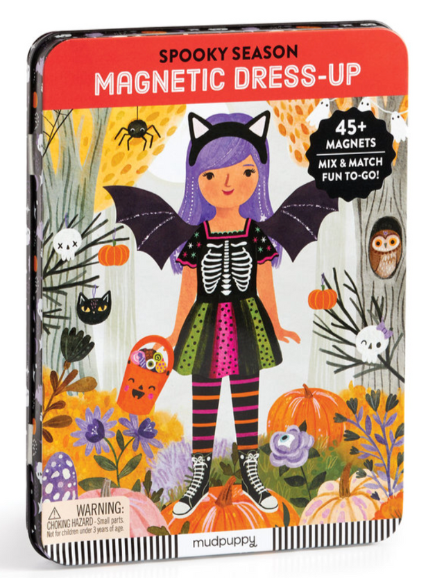 Spooky Season Magnetic Dress Up with 45+ magnets, mix and match Halloween costumes, fun for kids 4 and up.