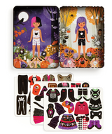 Magnetic Dress Up Spooky Season with two spooky characters and over 40 colorful magnetic Halloween outfit pieces.
