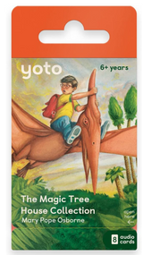 Yoto The Magic Tree House Collection audio cards featuring Jack riding a pterosaur for ages 6 and up