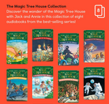 Yoto | The Magic Tree House Collection featuring eight audiobook covers of Jack and Annie’s adventurous stories.