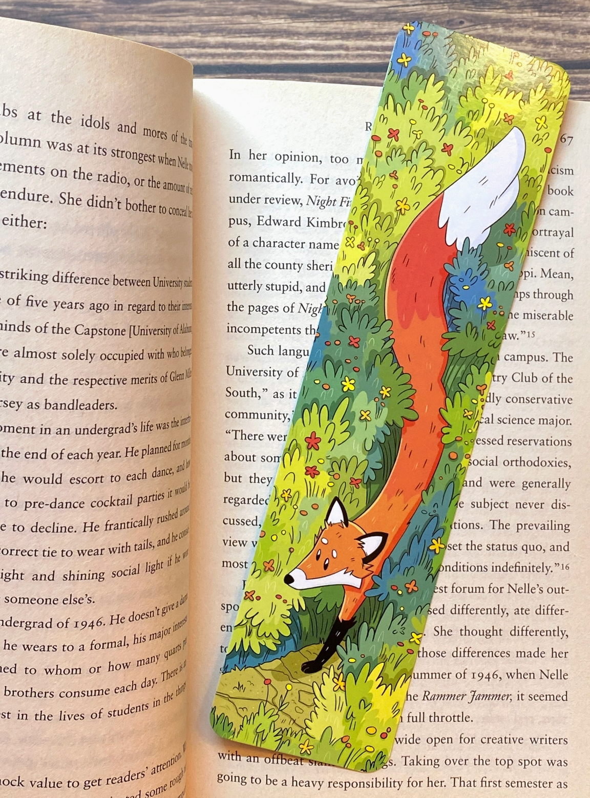 Red Fox Wildgrass Bookmark