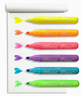 Heart Pops Neon Highlighters