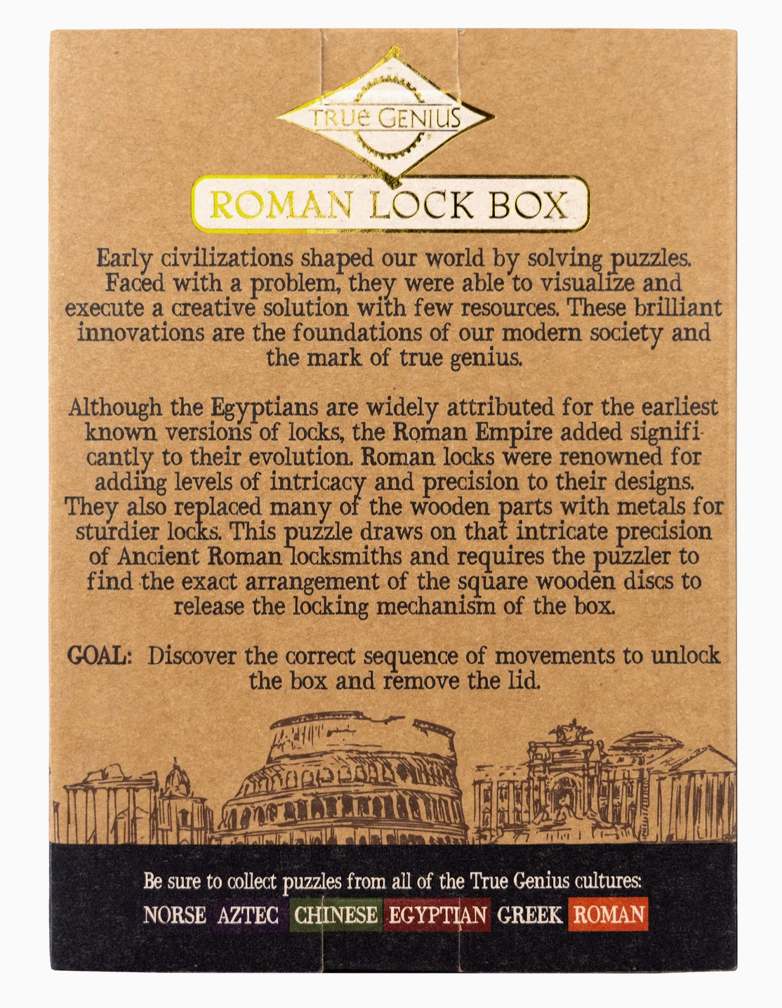 Roman Lock Box Secret Gift Box