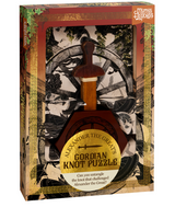 Wooden Gordian Knot Puzzle in decorative box inspired by the ancient Greek myth of Alexander the Great’s challenge