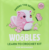 The Woobles Crochet Kit | Andre the Pink Skunk