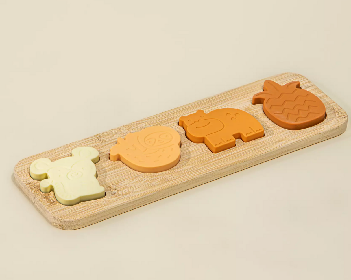 Silicone & Wood Puzzle | Jungle