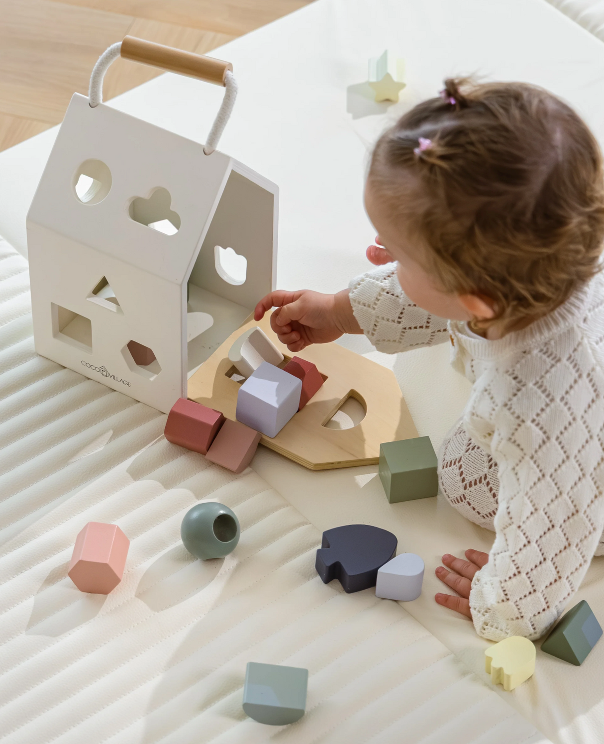 Wooden Shape Sorting House