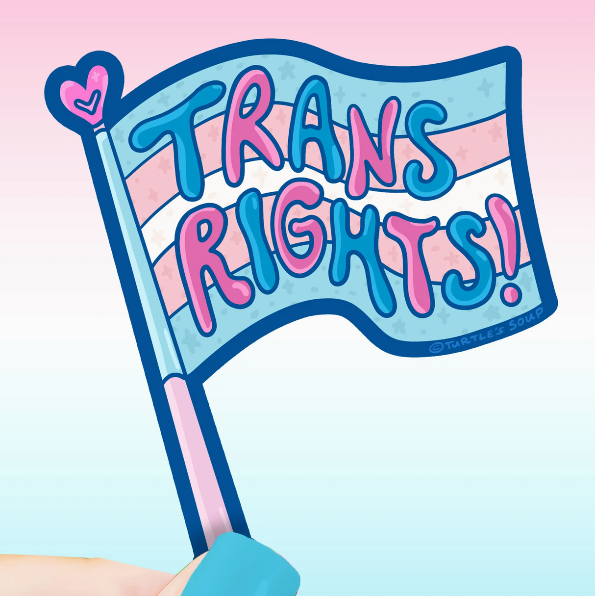 Trans Rights Pride Flag Sticker