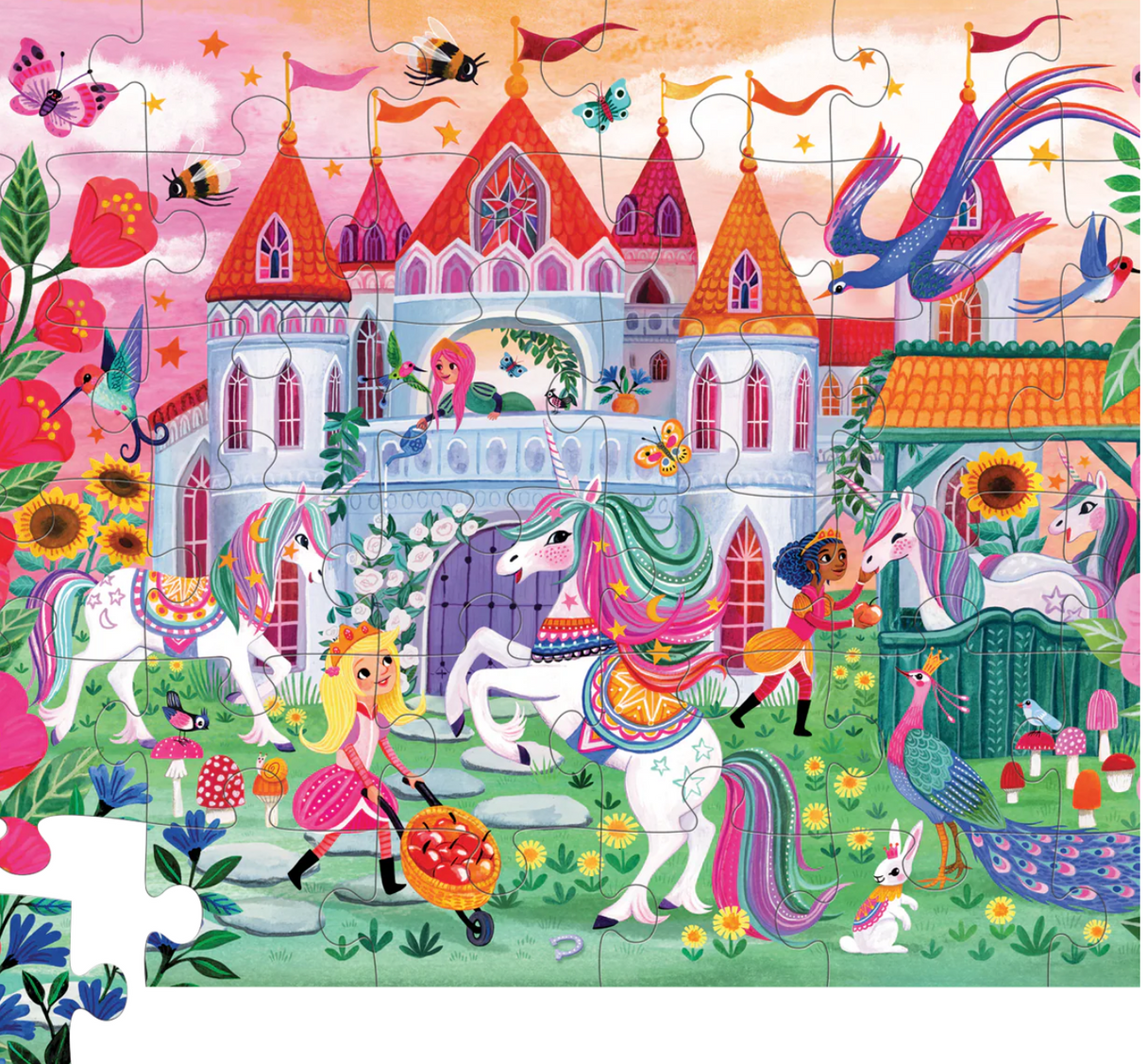 36pc Unicorn Castle Floor Puzzle