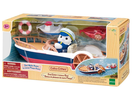 Seal Sailor's Leisure Boat boxed set with sailor seal figure and colorful boat accessories