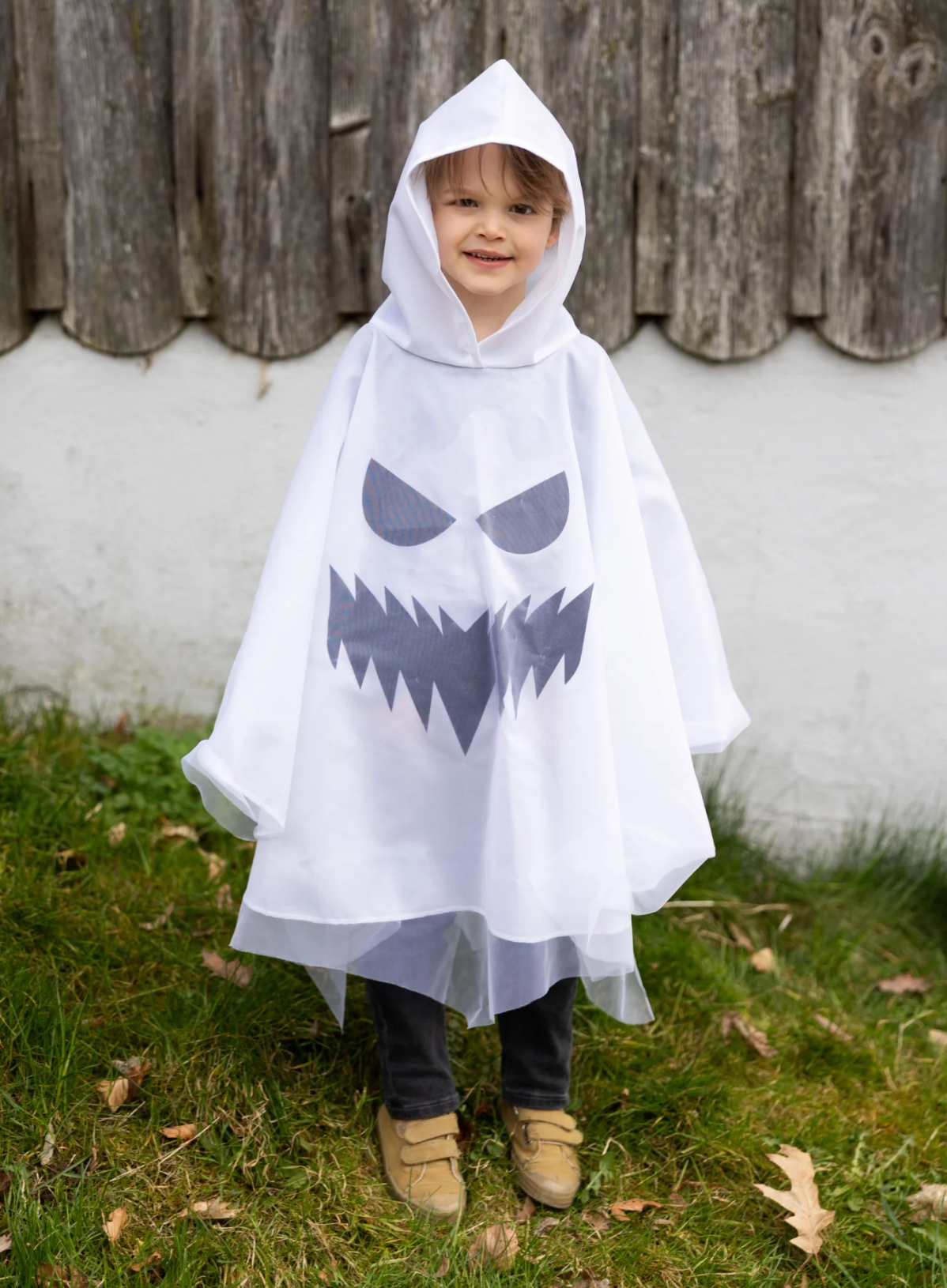 Spooky Ghost Poncho | Size 5-6