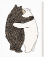 Bear Hug Card featuring two illustrated bears embracing