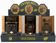 True Genius | Lock & Key metal and wood puzzle display featuring latch lifter, Egyptian pin lock, and Korean trick lock