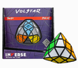 Inverse Volstar twist and solve geometric puzzle with colorful triangular facets and display box