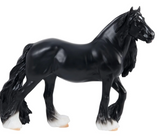 GG Kiss Me Kate black horse figurine with flowing mane and feathered hooves