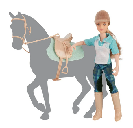 Rider & Tack | English Greta doll with horse, saddle, and riding gear
