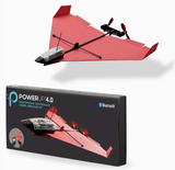 Powerup 4.0 RC Smartphone Paper Airplane Engine with red paper airplane and retail box