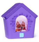 Bitzee Doghouse purple pet toy with a digital dog display and blue button